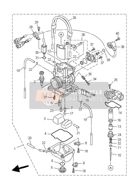 Yamaha YZ250 2006 VERGASER für ein 2006 Yamaha YZ250