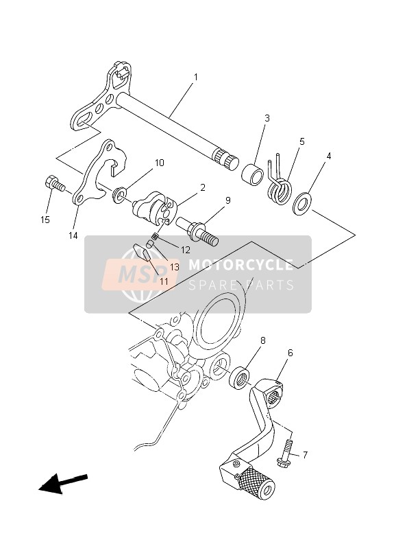 Yamaha YZ250 2006 Shift Shaft for a 2006 Yamaha YZ250