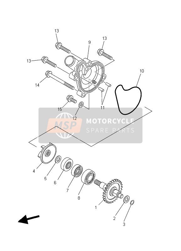 Yamaha YZ250F 2006 Water Pump for a 2006 Yamaha YZ250F