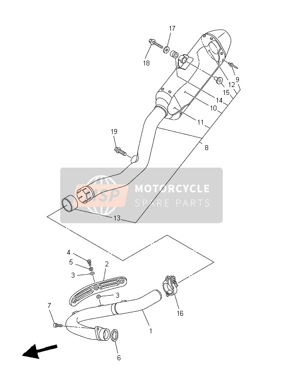 901050808500, Bolt, Flange, Yamaha, 1