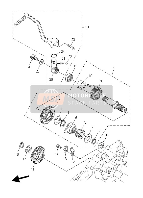 5XC156200100, Pedale De Kick, Yamaha, 0