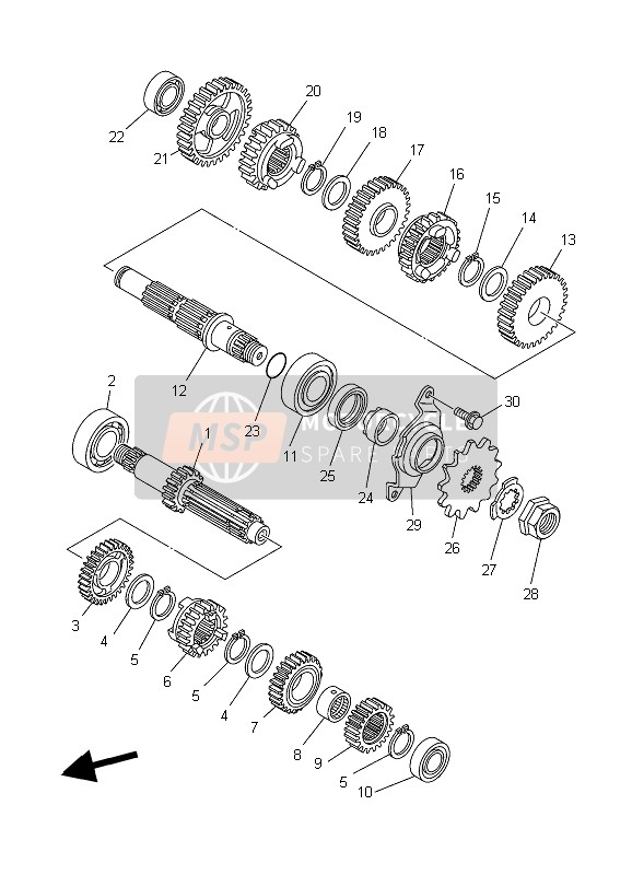 Yamaha YZ250F 2006 Transmission for a 2006 Yamaha YZ250F