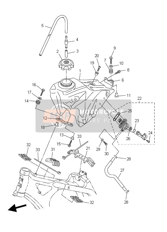 5XC241829000, Damper, Locating 2, Yamaha, 2