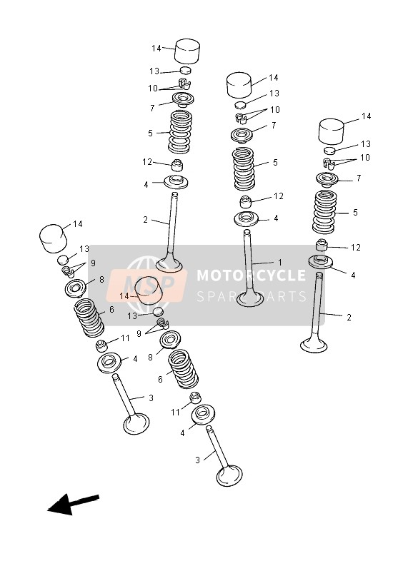 Yamaha YZ450F 2006 Valve for a 2006 Yamaha YZ450F