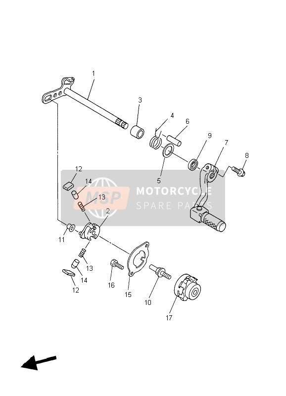 2S2181100000, Pedale De Selecteur, Yamaha, 2