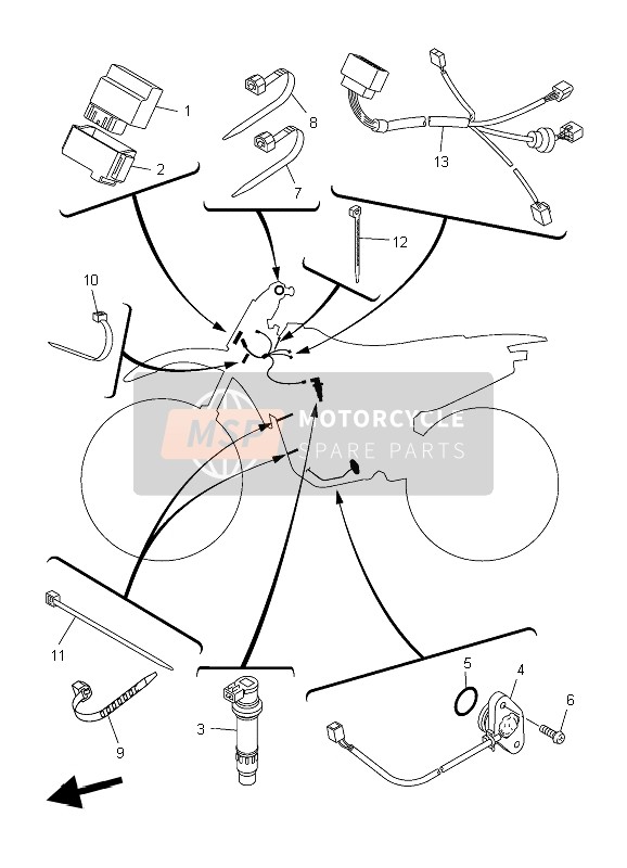 2S2825400000, Neutral Schakelaar Assy, Yamaha, 0