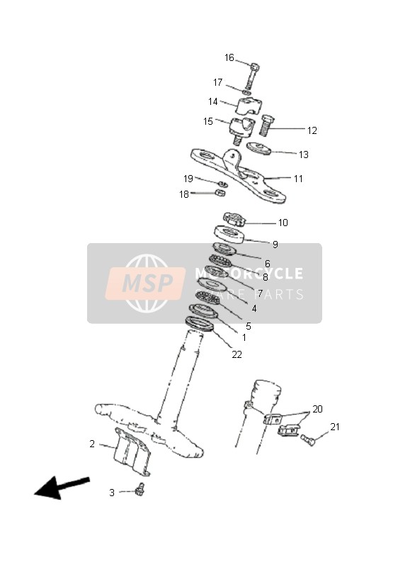 Yamaha PW80 2007 Steering for a 2007 Yamaha PW80