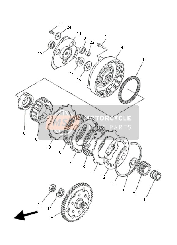 Yamaha TT-R50E 2007 Clutch for a 2007 Yamaha TT-R50E