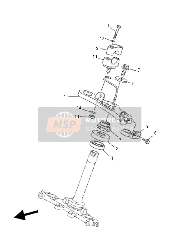 Yamaha TT-R90 2007 Steering for a 2007 Yamaha TT-R90