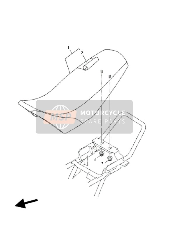 Yamaha TT-R90E 2007 Asiento para un 2007 Yamaha TT-R90E