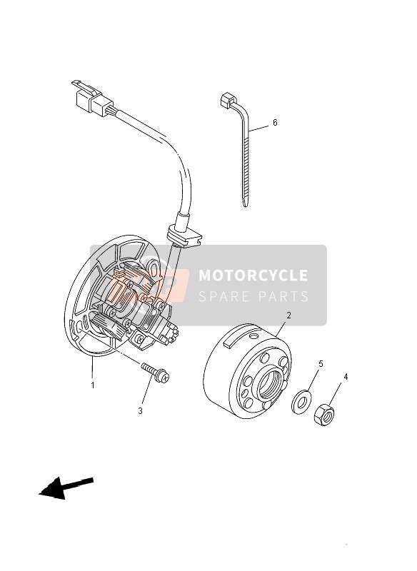 Yamaha YZ85 SW & LW 2007 Generator for a 2007 Yamaha YZ85 SW & LW