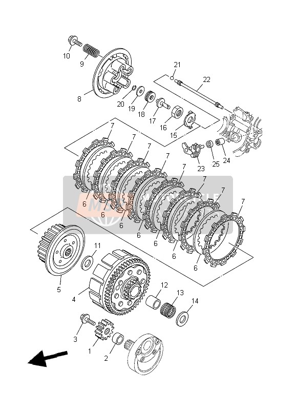 Yamaha YZ125 2007 Clutch for a 2007 Yamaha YZ125