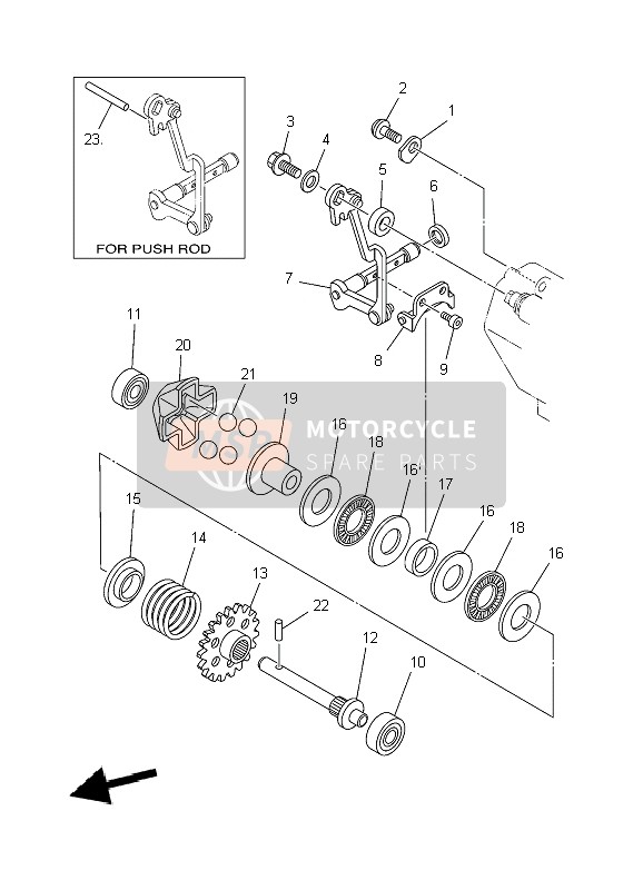 Yamaha YZ250 2007 Governor voor een 2007 Yamaha YZ250