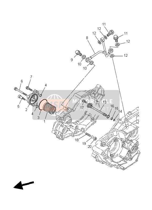 Yamaha YZ250F 2007 ÖLFILTER für ein 2007 Yamaha YZ250F