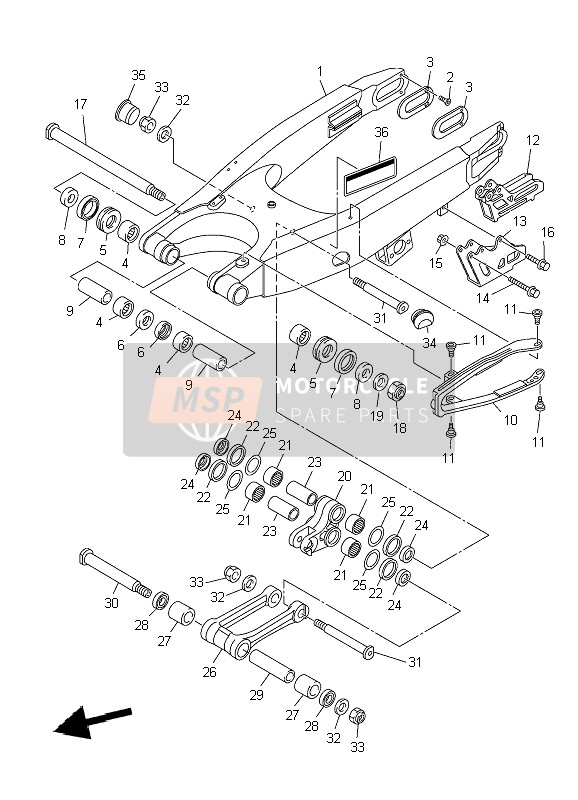 5XC2217FG000, Rod, Verbinden 1, Yamaha, 0