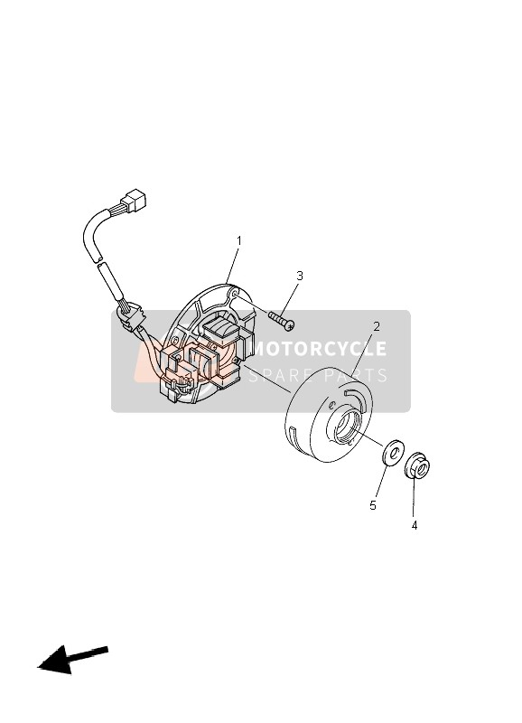 Yamaha YZ250F 2007 Generator for a 2007 Yamaha YZ250F