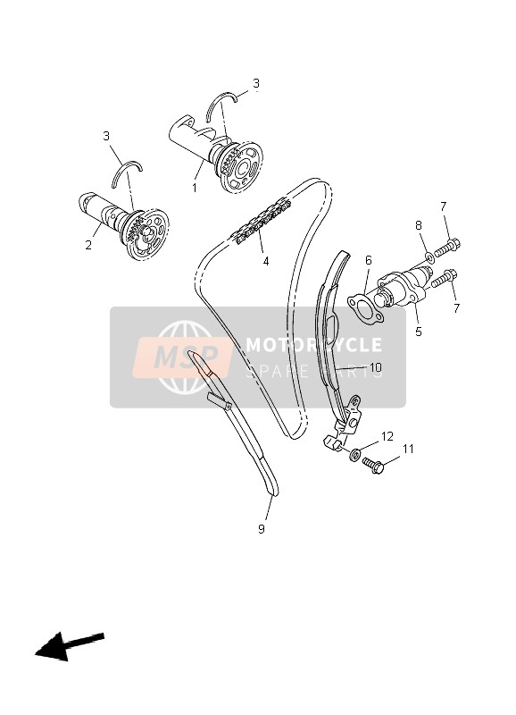 Yamaha YZ450F 2007 Camshaft & Chain for a 2007 Yamaha YZ450F