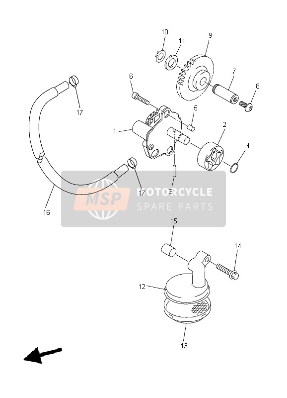 Yamaha YZ450F 2007 ÖLPUMPE für ein 2007 Yamaha YZ450F