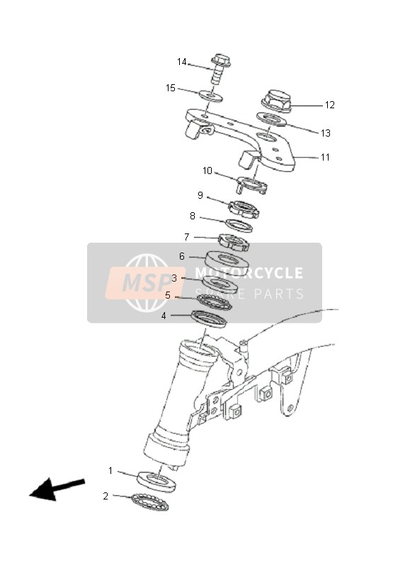 Yamaha TT-R50E 2008 Steering for a 2008 Yamaha TT-R50E