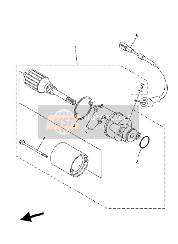 Yamaha TT-R50E 2008 Comenzando Motor 4 para un 2008 Yamaha TT-R50E