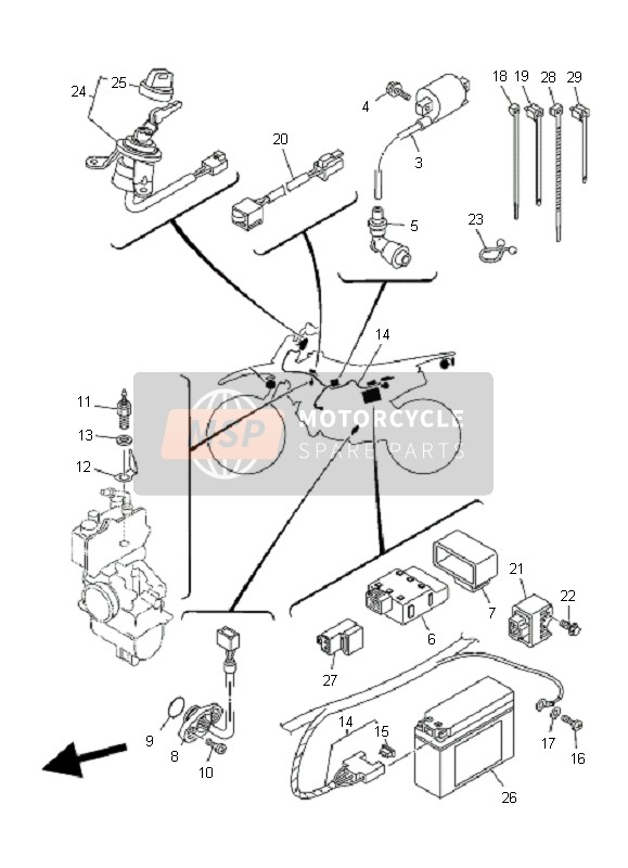 Yamaha TT-R110E 2008 Electrical 1 for a 2008 Yamaha TT-R110E