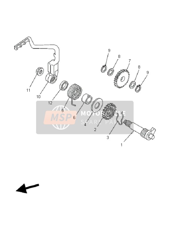 Yamaha TT-R125E SW & LW 2008 Starter 2 for a 2008 Yamaha TT-R125E SW & LW