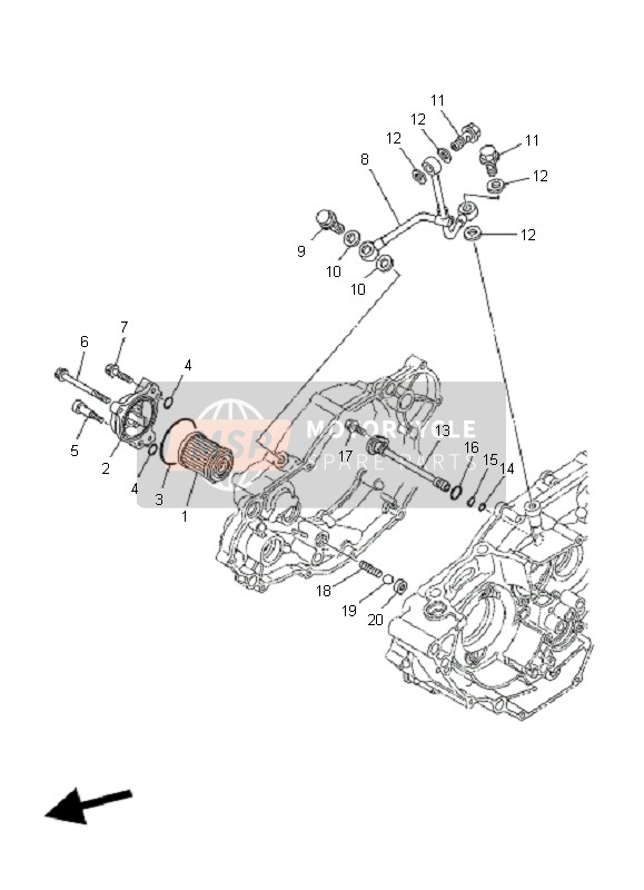 5BE134472000, Cover, Oil Element, Yamaha, 0