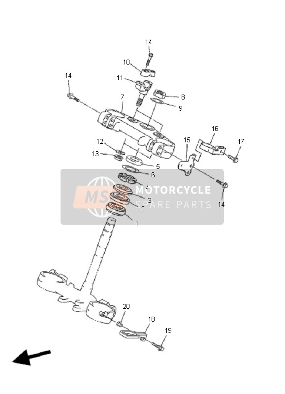 Yamaha WR250F 2008 Sturen voor een 2008 Yamaha WR250F