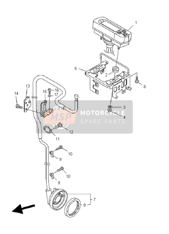 Yamaha WR250F 2008 MESSGERÄT für ein 2008 Yamaha WR250F