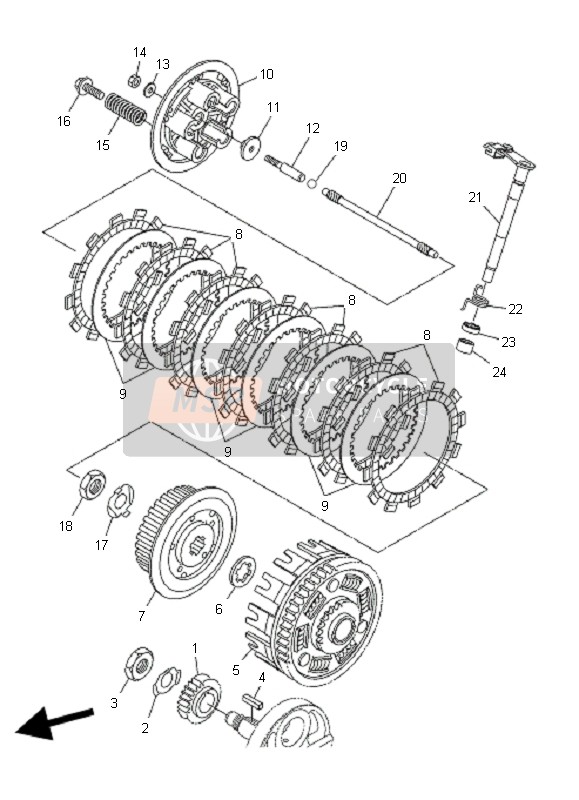 Yamaha WR250R 2008 Clutch for a 2008 Yamaha WR250R