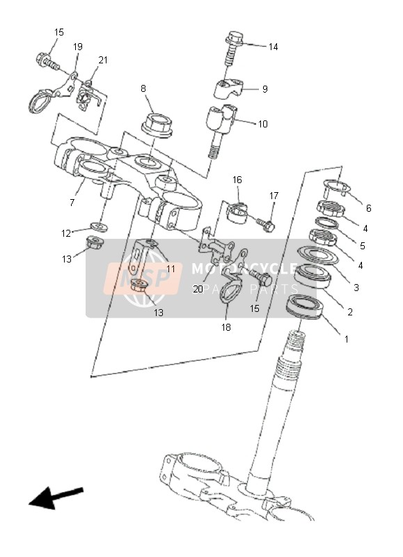 Yamaha WR250R 2008 Steering for a 2008 Yamaha WR250R