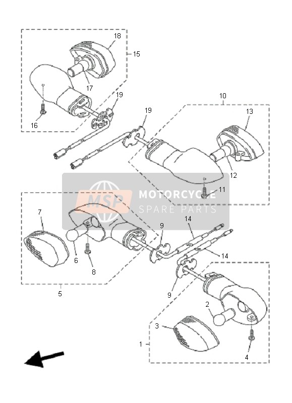 Yamaha WR250R 2008 Luce lampeggiante per un 2008 Yamaha WR250R