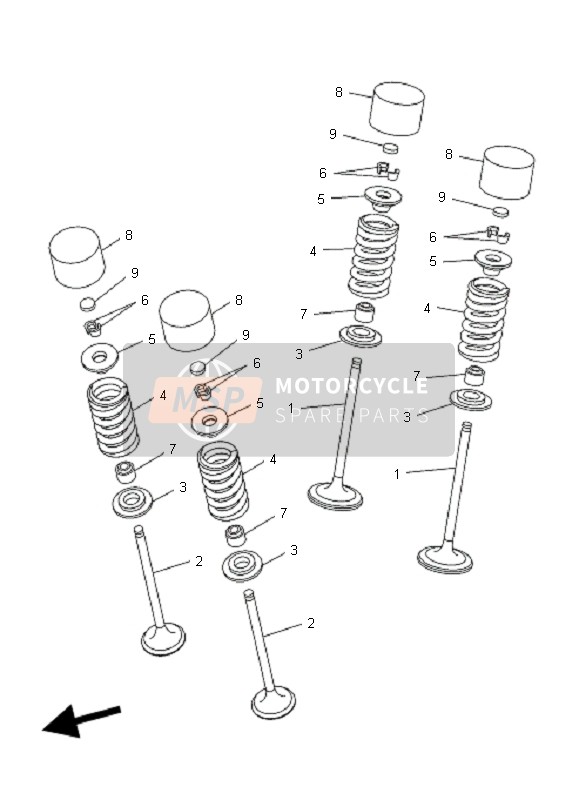 Yamaha WR250X 2008 Valve for a 2008 Yamaha WR250X