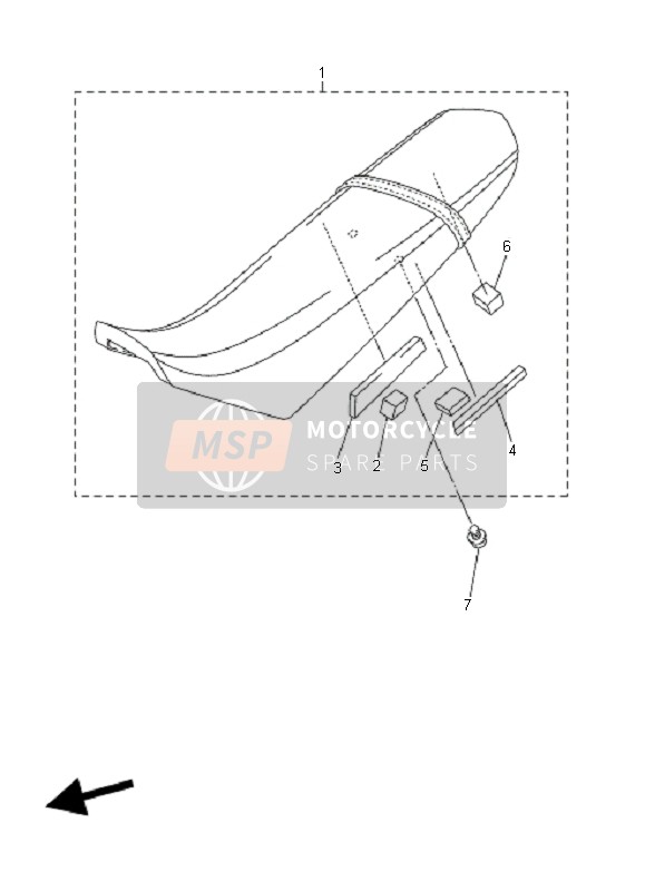 32D247702200, SEMI-DOUBLE Seat Assy, Yamaha, 0