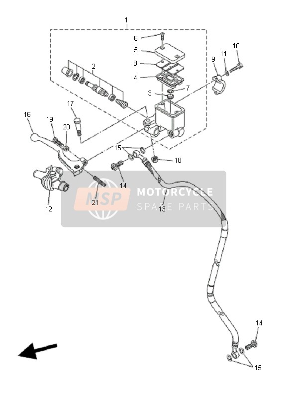 3D7258721000, Tubo, Flessibile Freno 1, Yamaha, 0