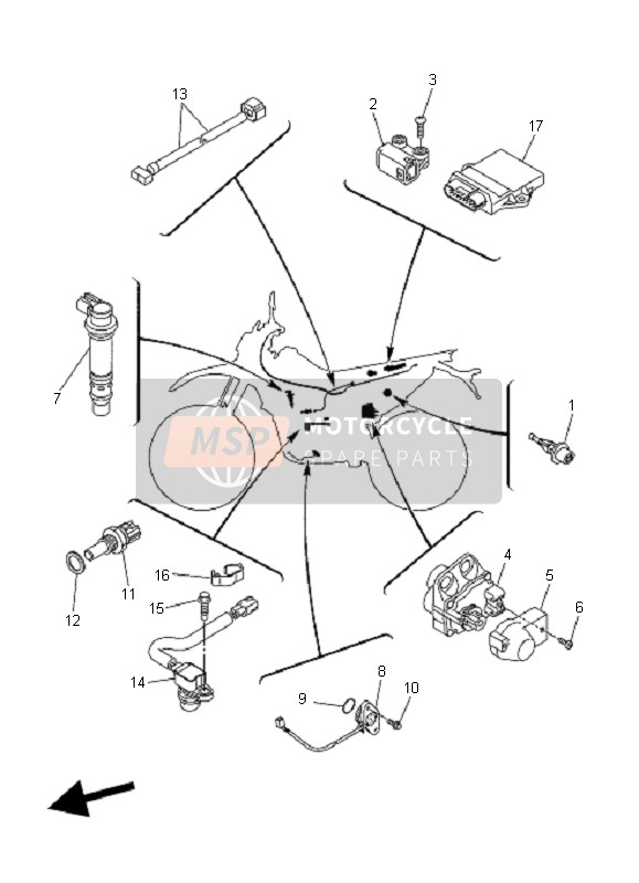 Yamaha WR250X 2008 Electrical 1 for a 2008 Yamaha WR250X