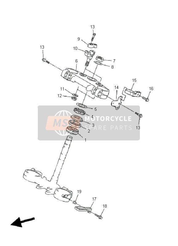 Yamaha WR450F 2008 Steering for a 2008 Yamaha WR450F