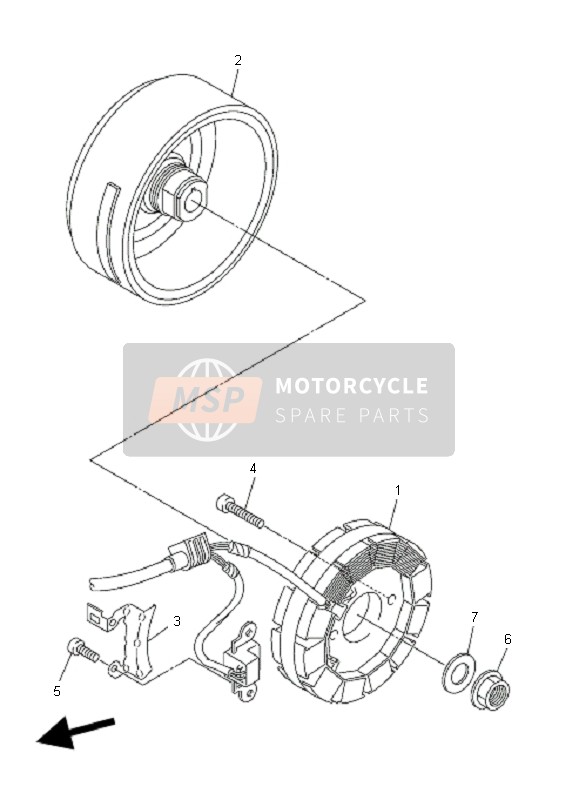 Yamaha WR450F 2008 GENERATOR für ein 2008 Yamaha WR450F