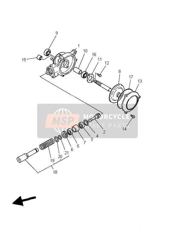 Yamaha PW50 2009 Drive Shaft for a 2009 Yamaha PW50