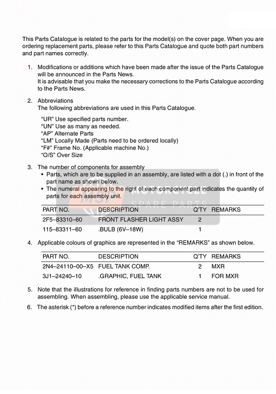 Yamaha TT-R110E 2009 Foreword 2 for a 2009 Yamaha TT-R110E