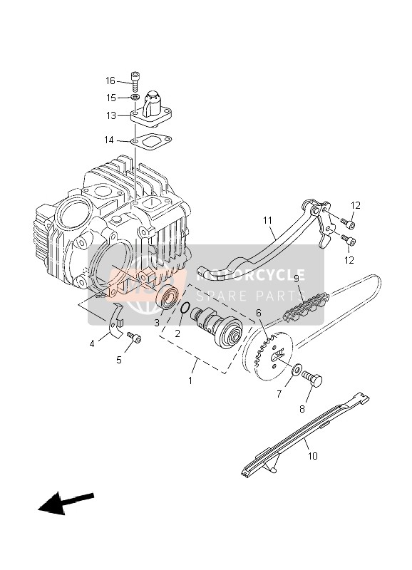 Yamaha TT-R110E 2009 Camshaft & Chain for a 2009 Yamaha TT-R110E