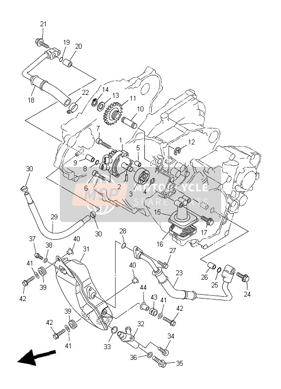 Yamaha WR250F 2009 Oil Pump for a 2009 Yamaha WR250F