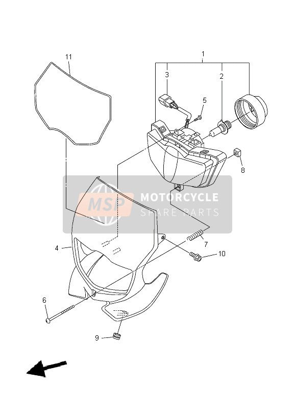 Yamaha WR250F 2009 SCHEINWERFER für ein 2009 Yamaha WR250F