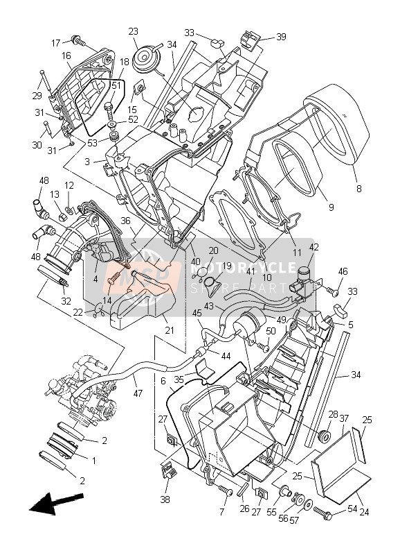 Yamaha WR250R 2009 Intake for a 2009 Yamaha WR250R