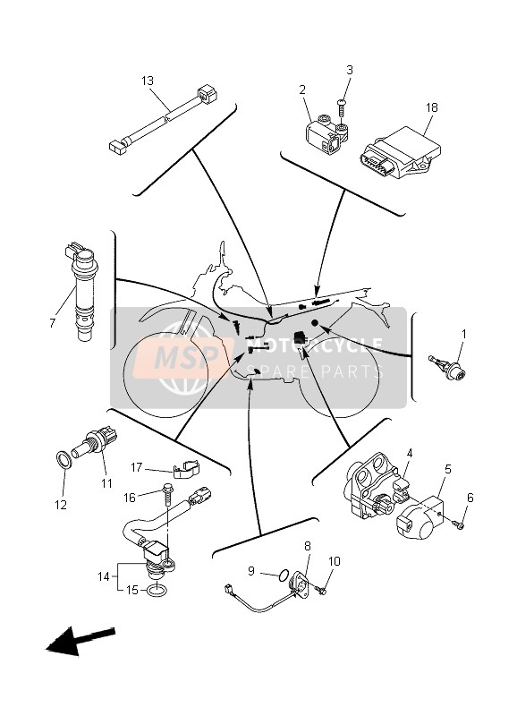 32D8591A0000, Centralina Iniezione, Yamaha, 1