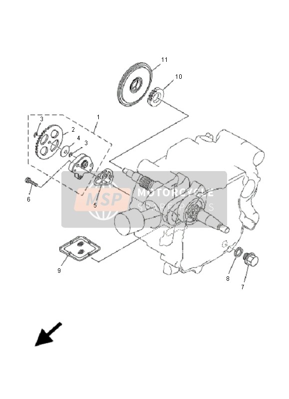 Yamaha TT-R90-N 2001 Oil Pump for a 2001 Yamaha TT-R90-N