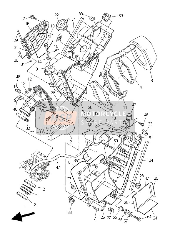 Yamaha WR250X 2009 Intake for a 2009 Yamaha WR250X