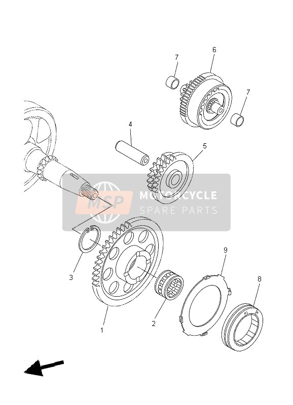 Yamaha WR250X 2009 Starter Clutch for a 2009 Yamaha WR250X