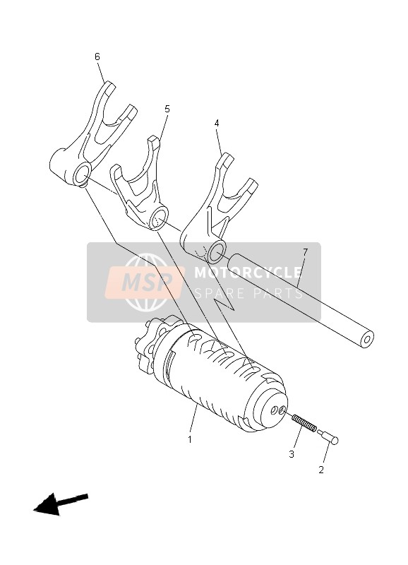 Yamaha WR250X 2009 Shift Cam & Fork for a 2009 Yamaha WR250X