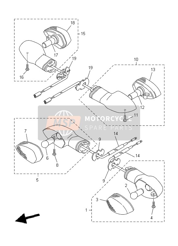 Yamaha WR250X 2009 Luce lampeggiante per un 2009 Yamaha WR250X